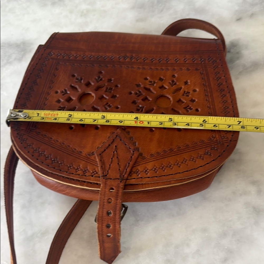 Brown Leather Crossbody Bag - Picture 6 of 7